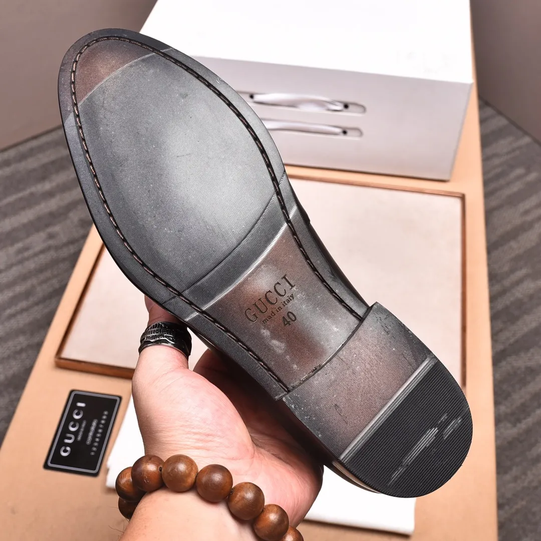 Men's shoes💰540📛📛Original (water-dyed cowhide) Gucci GUCCI official website formal shoes🌀 Italian🇮🇹imported cowhide➕top imported water-dyed cowhide lining💋Finely handmade original bottom, the real thing looks better when photographed in person Standard size 38-44
